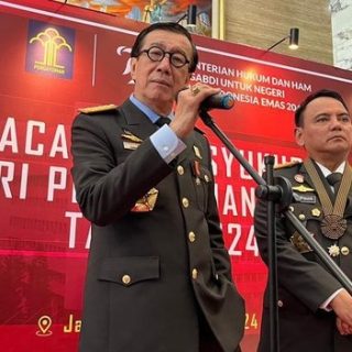 Yasonna H Laoly, jabatannya sebagai Menkumham digantikan Supratman Andi Agtas, anggota DPR RI dari Fraksi Partai Gerindra.