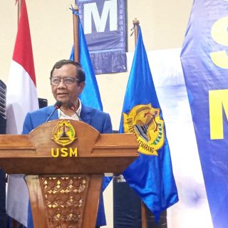 Ketua Dewan Penyantun Universitas Semarang (USM), Prof. Dr. Mohammad Mahfud MD, SH SU MIP, dalam kegiatan Pengenalan Akademik dan Kegiatan Mahasiswa (Pakem) USM, Sabtu (7/9/2024)