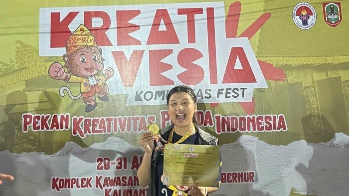 Tasya Ivanka, juara 1 Kategori Solo Vokal dalam ajang Kreativesia 2024 yang diselenggarakan oleh Kementerian Pemuda dan Olahraga (Kemenpora)