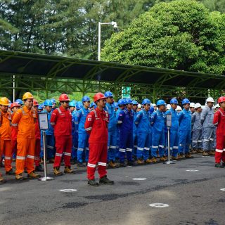 Apel Siaga jajaran PT PLN Indonesia Power UBP Semarang dalam rangka Peringatan Bulan Keselamatan dan Kesehatan Kerja (K3) Nasional 2025, di Lapangan Upacara UBP Semarang