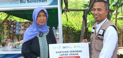 PT PLN Indonesia Power Unit Bisnis Pembangkitan (UBP) Semarang menyalurkan sejumlah gerobak usaha kepada pelaku usaha mikro melalui program CSR.