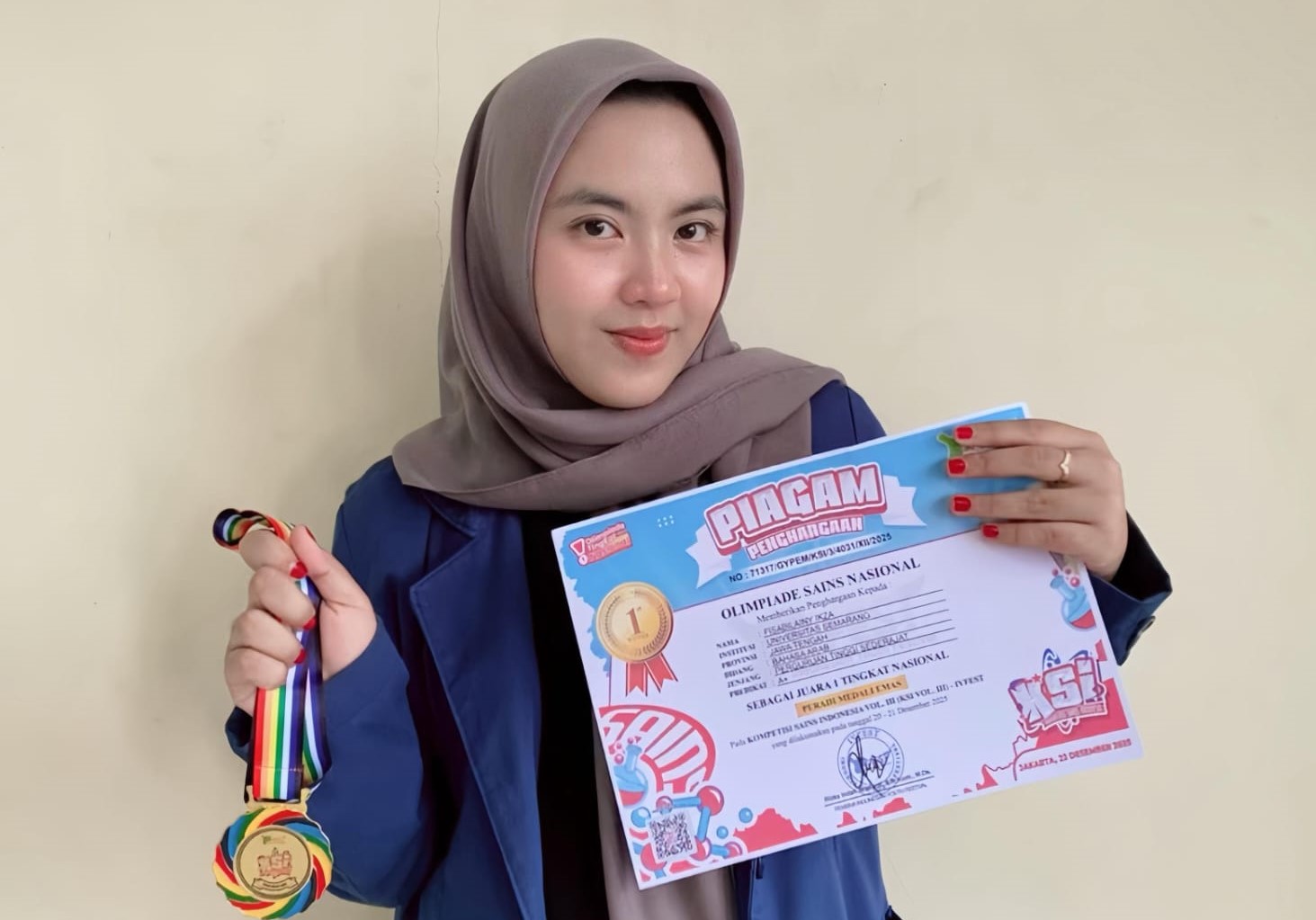 Fisabilainy Ikza, Mahasiswa Akuntansi USM Juara 1 Olimpiade Sains Bahasa Arab