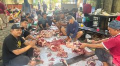 Sembelih 4 Sapi dan 17 Kambing, USM Bagikan Daging Kurban ke Masyarakat Terdampak Rob